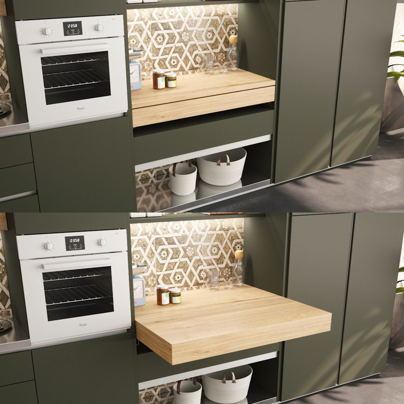 Organizzatore per cassetti Alumount 450x500, Alluminio, Grigio antracite