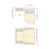Organizzatore per cassetti Alumount 450x500, Alluminio, Grigio antracite