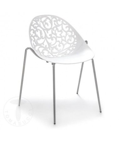 Sedia in abs Eura - set da 2 bianco