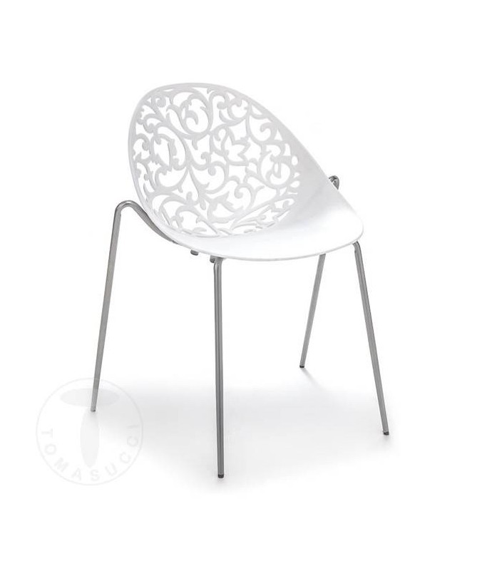 Sedia in abs Eura - set da 2 bianco