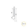 Cassetto esterno Concept 30kg, altezza 105mm, profondità 500mm, Acciaio, Grigio antracite