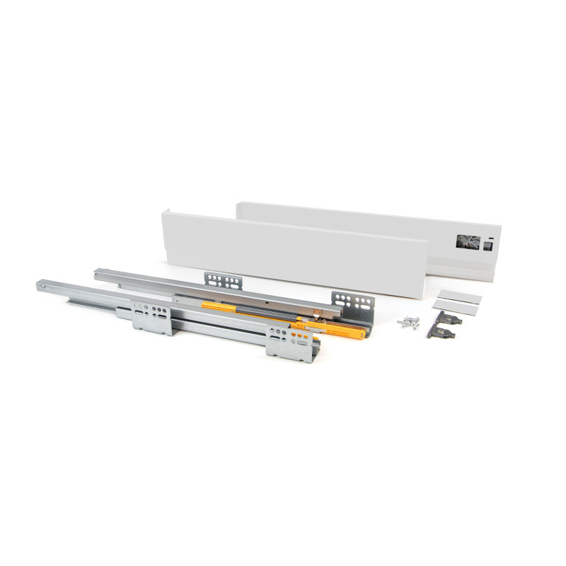Cassetto esterno Concept 30kg, altezza 138mm, profondità 450mm, Acciaio, Grigio antracite