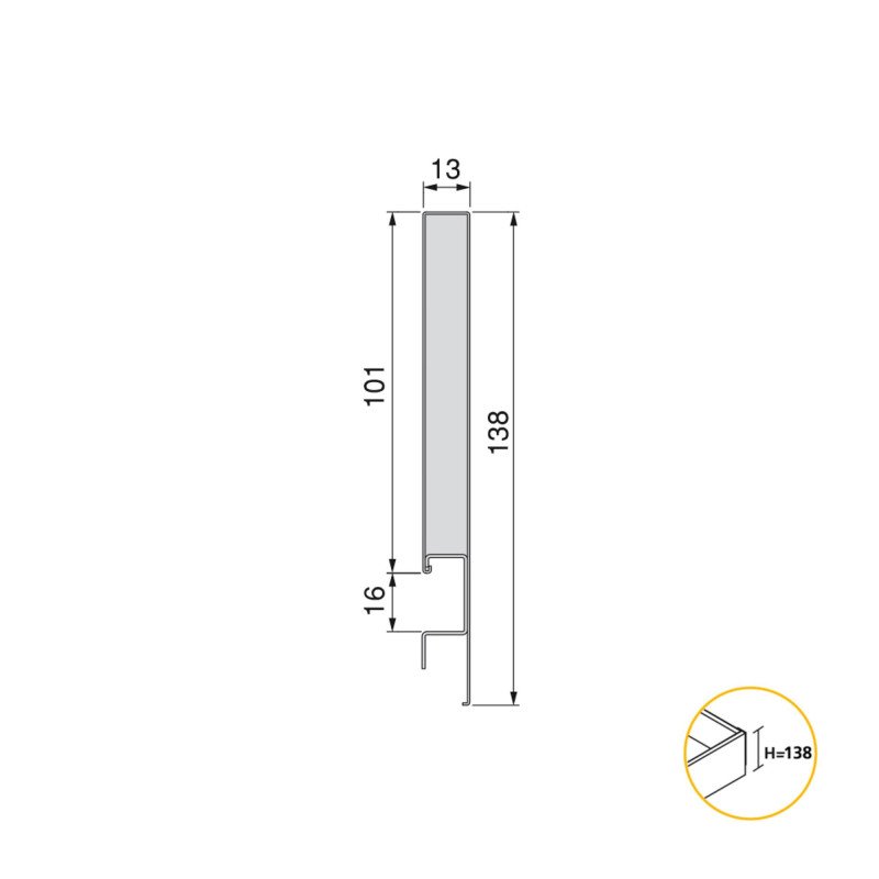 Cassetto esterno Concept 30kg, altezza 138mm, profondità 450mm, Acciaio, Grigio antracite