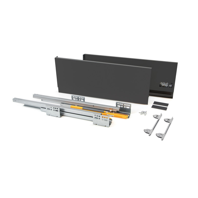 Cassetto esterno Concept 30kg, altezza 185mm, profondità 400mm, Acciaio, Verniciato bianco