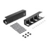 Set di guide per cassetti a scomparsa Silver, estrazione totale, chiusura soft, profondità 250 mm, Acciaio, Zincato bianco