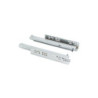Set di guide per cassetti a scomparsa Silver, estrazione totale, chiusura soft, profondità 400 mm, Acciaio, Zincato bianco