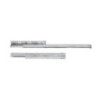 Set di guide per cassetti a scomparsa Silver, estrazione totale, chiusura soft, profondità 450 mm, Acciaio, Zincato bianco