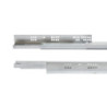 Set di guide per cassetti a scomparsa Silver, estrazione totale, chiusura soft, profondità 500 mm, Acciaio, Zincato bianco