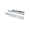 Set di guide per cassetti a scomparsa Silver, estrazione totale, push, profondità 300 mm, Acciaio, Zincato bianco