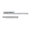Set di guide per cassetti a scomparsa Silver, estrazione totale, push, profondità 450 mm, Acciaio, Zincato bianco