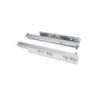 Set di guide per cassetti a scomparsa Silver, estrazione totale, push, profondità 450 mm, Acciaio, Zincato bianco