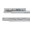 Set di guide per cassetti a scomparsa Silver, estrazione totale, con chiusura soft e aggancio, profondità 290 mm, Acciaio