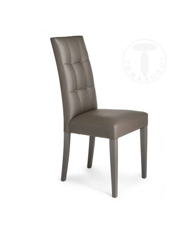 Sedia in pelle sintetica Dada - set da 2 tortora