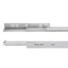 Set di guide per cassetti a scomparsa Silver, estrazione totale, con chiusura soft e aggancio, profondità 340 mm, Acciaio