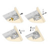 Set di guide per cassetti a scomparsa Silver, estrazione totale, con chiusura soft e aggancio, profondità 340 mm, Acciaio