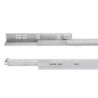 Set di guide per cassetti a scomparsa Silver, estrazione totale, con chiusura soft e aggancio, profondità 390 mm, Acciaio