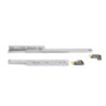 Set di guide per cassetti a scomparsa Silver, estrazione totale, con chiusura soft e aggancio, profondità 440 mm, Acciaio