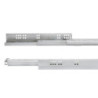 Set di guide per cassetti a scomparsa Silver, estrazione totale, con chiusura soft e aggancio, profondità 440 mm, Acciaio