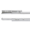 Set di guide per cassetti a scomparsa Silver, estrazione totale, con chiusura soft e aggancio, profondità 540 mm, Acciaio