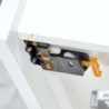 Cassetto esterno Vertex 40 kg con laterale in vetro 93 mm di altezza, 450 mm di profondità, Acciaio, Alluminio e Vetro