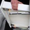 Cassetto esterno Vertex 40 kg con laterale in vetro 93 mm di altezza, 450 mm di profondità, Acciaio, Alluminio e Vetro