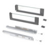 Cassetto esterno Vertex 40 kg con laterale in vetro 178 mm di altezza, 450 mm di profondità, Acciaio, Alluminio e Vetro, G