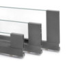 Cassetto esterno Vertex 40 kg con laterale in vetro 178 mm di altezza, 450 mm di profondità, Acciaio, Alluminio e Vetro, G