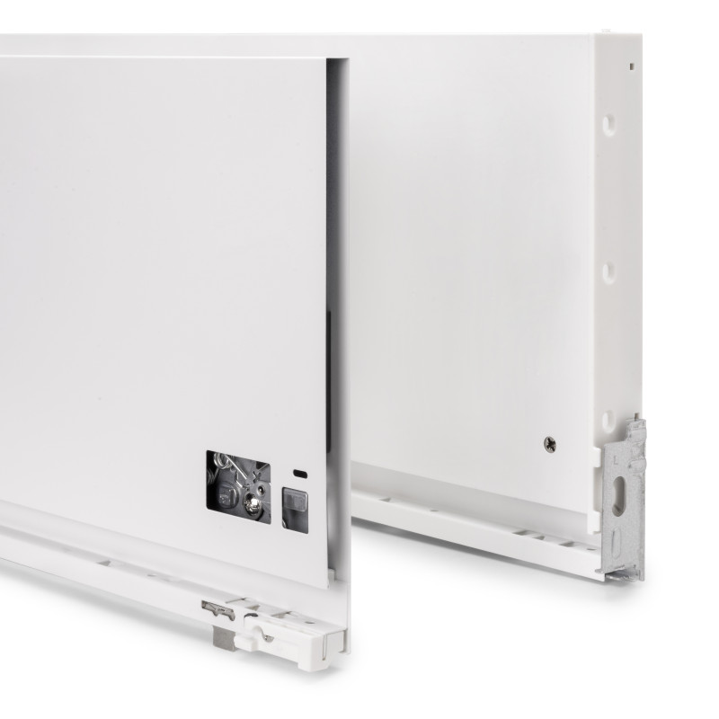 Cassetto esterno Vertex 60kg, altezza 242mm, profondità 450mm, Acciaio, Verniciato alluminio