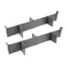 Cassetto esterno Vertex con regolazione 3D altezza 93mm, 40kg, profondità 350mm, Acciaio, Verniciato bianco