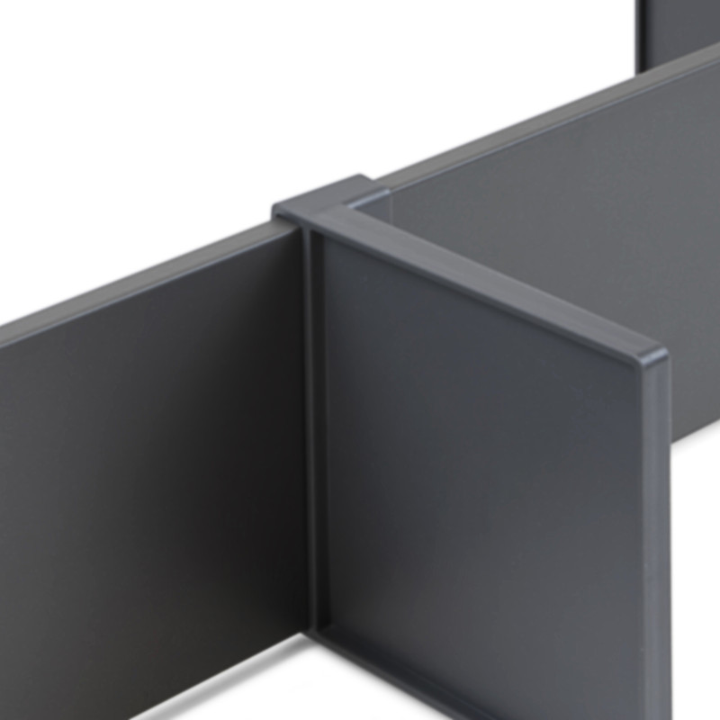 Cassetto esterno Vertex con regolazione 3D altezza 93mm, 40kg, profondità 350mm, Acciaio, Verniciato bianco