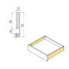 Cassetto esterno Vertex con regolazione 3D altezza 93mm, 40kg, profondità 350mm, Acciaio, Verniciato alluminio