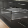 Cassetto esterno Vertex con regolazione 3D altezza 93mm, 40kg, profondità 500mm, Acciaio, Verniciato bianco
