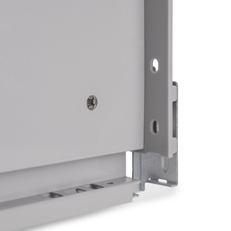 Cassetto esterno Vertex con regolazione 3D altezza 93mm, 40kg, profondità 500mm, Acciaio, Grigio antracite