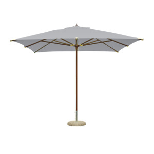 Ombrellone 3x3 legno poliestere grigio Moia da giardino