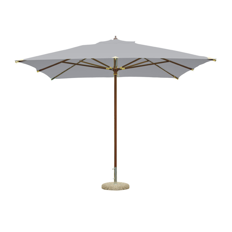 Ombrellone 3x3 legno poliestere grigio Moia da giardino