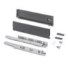 Cassetto esterno Vertex con regolazione 3D altezza 131mm, 40kg, profondità 500mm, Acciaio, Verniciato bianco