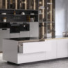 Cassetto esterno Vertex con regolazione 3D altezza 131mm, 40kg, profondità 500mm, Acciaio, Verniciato alluminio