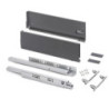 Cassetto esterno Vertex con regolazione 3D altezza 178mm, 40kg, profondità 500mm, Acciaio, Verniciato bianco