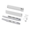Cassetto esterno Vertex con regolazione 3D altezza 93mm, 40kg, profondità 300mm, Acciaio, Verniciato alluminio