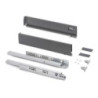 Cassetto esterno Vertex con regolazione 3D altezza 93mm, 40kg, profondità 400mm, Acciaio, Verniciato bianco