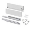 Cassetto esterno Vertex con regolazione 3D altezza 178mm, 40kg, profondità 400mm, Acciaio, Verniciato alluminio