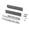 Cassetto esterno Vertex con regolazione 3D altezza 131mm, 40kg, profondità 270mm, Acciaio, Verniciato bianco