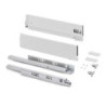 Cassetto esterno Vertex con regolazione 3D altezza 131mm, 40kg, profondità 400mm, Acciaio, Verniciato alluminio