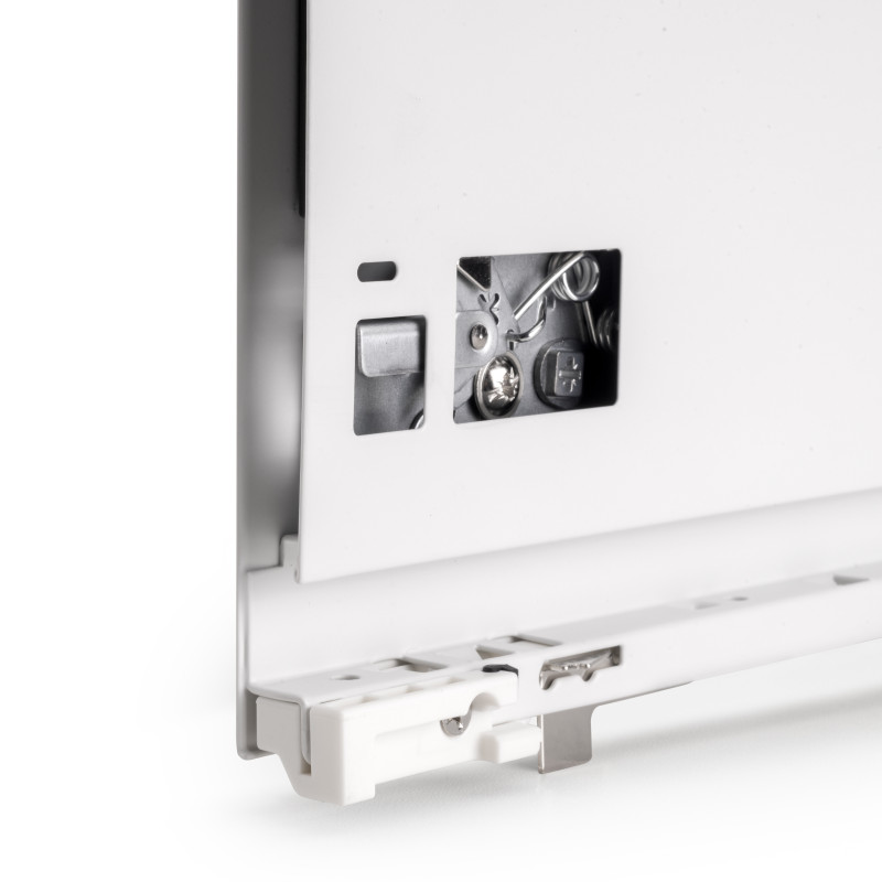 Cassetto esterno Vertex con regolazione 3D altezza 93mm, 60kg, profondità 500mm, Acciaio, Grigio antracite