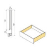 Cassetto esterno Vertex con regolazione 3D altezza 178mm, 60kg, profondità 500mm, Acciaio, Verniciato bianco
