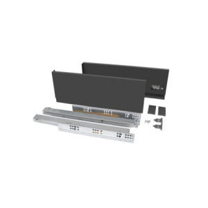 Cassetto Vertex Push Sincro con regolazione 3D, altezza 93mm , 40kg, profondità 350mm, Acciaio, Verniciato bianco