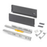 Cassetto Vertex Push Sincro con regolazione 3D, altezza 178mm , 40kg, profondità 450mm, Acciaio, Verniciato bianco