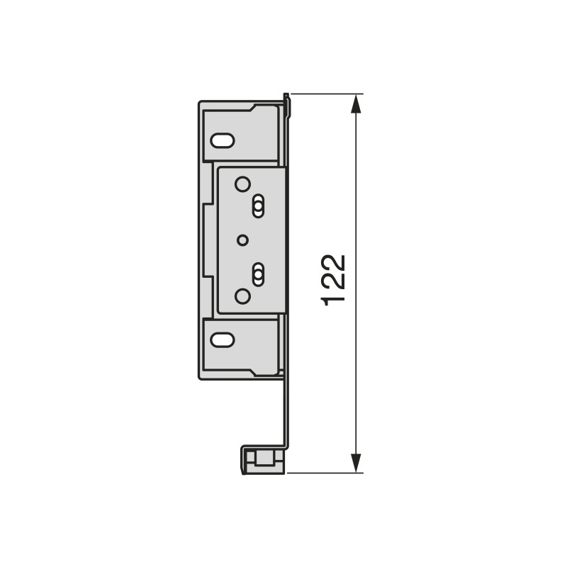 Cassetto esterno Simplex 25 kg, altezza 122 mm, profondità 440 mm, Acciaio, Grigio antracite