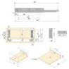 Cassetto esterno Simplex 25 kg, altezza 159 mm, profondità 440 mm, Acciaio, Verniciato bianco