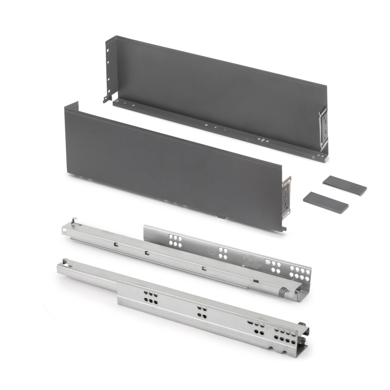 Cassetto esterno Simplex 25 kg, altezza 159 mm, profondità 490 mm, Acciaio, Verniciato bianco